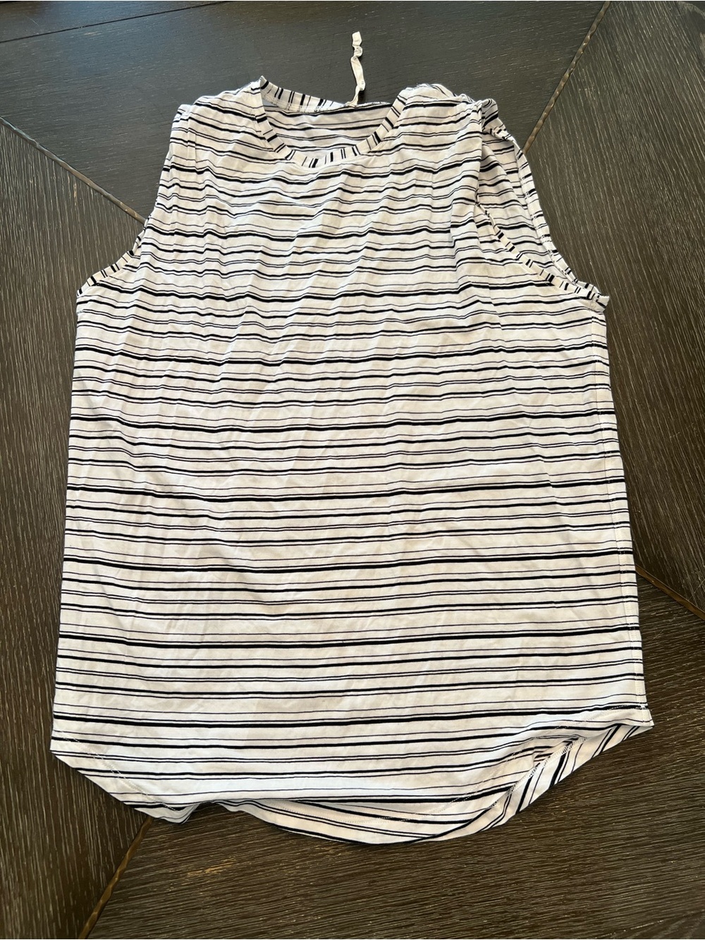 Lululemon Striped Sleeveless Tank Top - White & Black